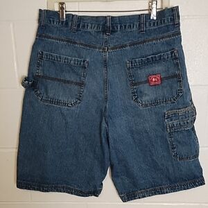 Men's Blue Denim Cargo Shorts
